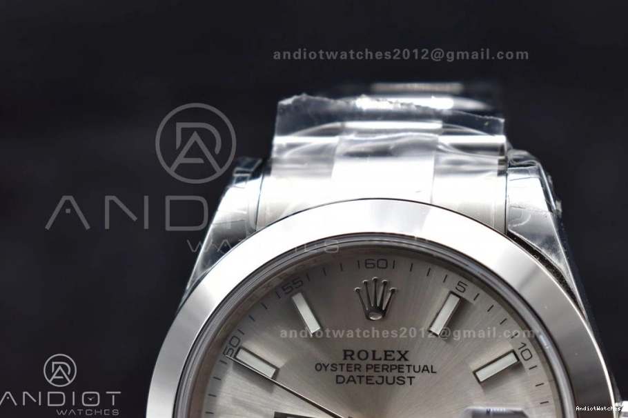 Silver 1:1 Bracelet Dial 126330 904L VS Edition SS 593 Oyster on Snug Best DateJust 41 VSF 0518